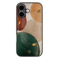 iPhone 16 glazen hardcase - Earthy luxe