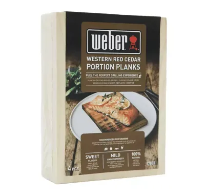 Weber Portie Rookplank Cederhout 4 Stuks Western Red Cedar Portion Planks BBQ