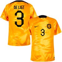 Nederlands Elftal Shirt Thuis 2022-2023 + De Ligt 3