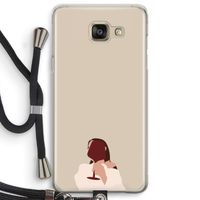 I drink wine: Samsung Galaxy A5 (2016) Transparant Hoesje met koord