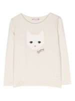 Bonpoint t-shirt à chat imprimé - Tons neutres