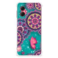 Motorola Moto G55 Back Cover Cirkels en Vlinders