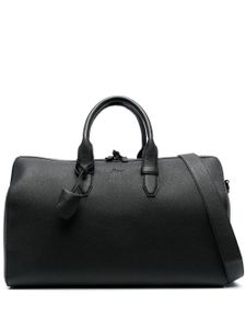 Brioni sac de voyage en cuir grainé - Noir