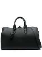 Brioni sac de voyage en cuir grainé - Noir