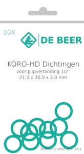 De Beer hd ring 1/2" 21x30x2a 10 stuks