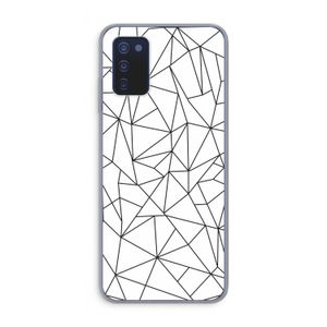 Geometrische lijnen zwart: Samsung Galaxy A03s Transparant Hoesje