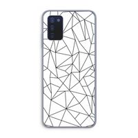 Geometrische lijnen zwart: Samsung Galaxy A03s Transparant Hoesje