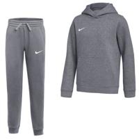 Nike Park 26 Fleece Pullover Hoodie Joggingpak Kids Donkergrijs Wit