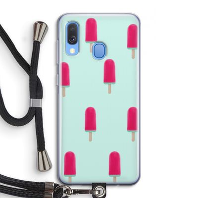 Waterijsje: Samsung Galaxy A40 Transparant Hoesje met koord