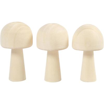 Creativ Company Paddestoel , h: 5,2 cm, d 2,9 cm, 3 stuk/ 1 doos