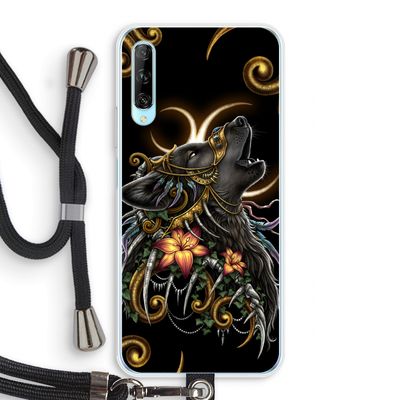 Huilende Wolf: Huawei P Smart Pro Transparant Hoesje met koord