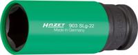 HAZET Krachtdopsleutel 903SLG-22 · 1/2 inch (12,5 mm) vierkant hol · Buiten-zeskant-tractieprofiel · SW 22 mm