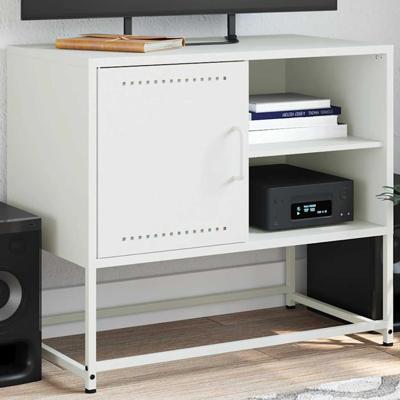 Tv-meubel 68x39x60,5 cm staal wit