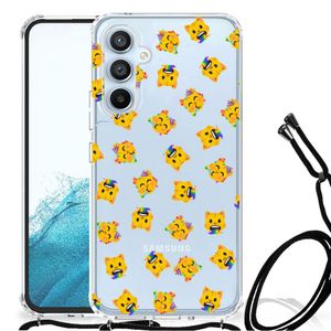 Doorzichtige Silicone Hoesje voor Samsung Galaxy A54 5G Katten Emojis