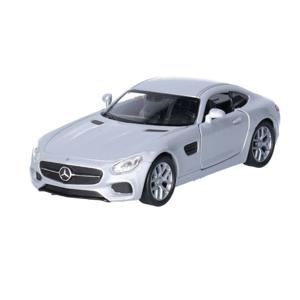 Speelgoed Mercedes Benz auto - zilver - die-cast metaal - 11 cm - Model AMG GT