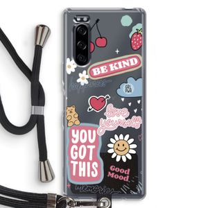 Positivity: Sony Xperia 5 Transparant Hoesje met koord