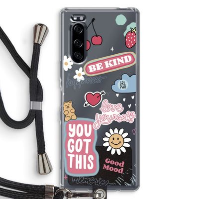 Positivity: Sony Xperia 5 Transparant Hoesje met koord