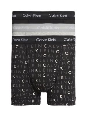 Calvin Klein - 3p Trunk - Cotton Stretch - YKS, Maat:S
