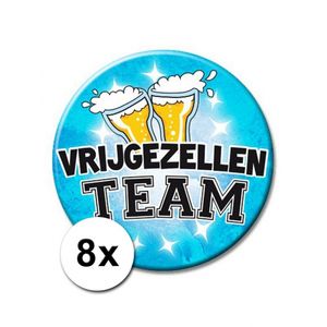 Bruidegom vrijgezellen feest XXL buttons 8 st