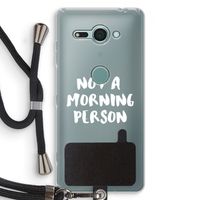 Morning person: Sony Xperia XZ2 Compact Transparant Hoesje met koord