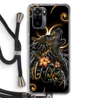 Huilende Wolf: Xiaomi Redmi Note 10 Pro Transparant Hoesje met koord