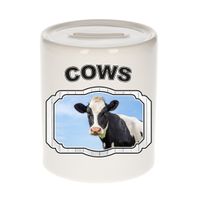 Dieren koe spaarpot - cows/ koeien spaarpotten kinderen 9 cm - thumbnail