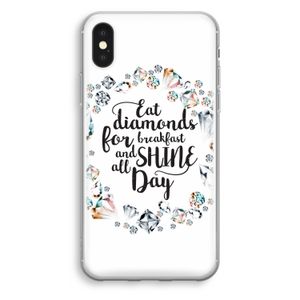 Diamonds: iPhone X Transparant Hoesje
