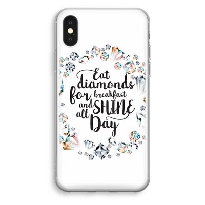 Diamonds: iPhone X Transparant Hoesje