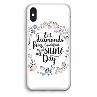 Diamonds: iPhone X Transparant Hoesje