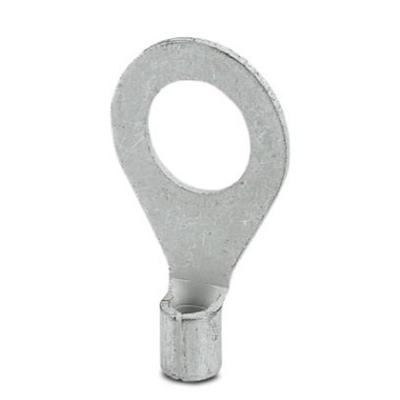 Phoenix Contact 3240087 Ringkabelschoen Dwarsdoorsnede (max.): 6 mm² Schachtdiameter: 10.5 mm Ongeïsoleerd Zilver 50 stuk(s)
