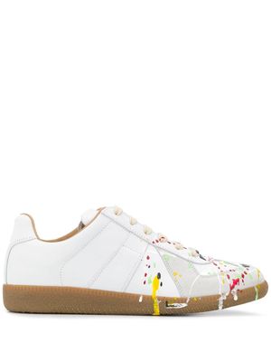Maison Margiela baskets Replica à effet taches de peinture - Blanc