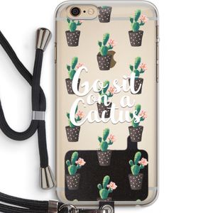 Cactus quote: iPhone 6 PLUS / 6S PLUS Transparant Hoesje met koord