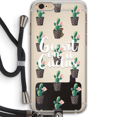 Cactus quote: iPhone 6 PLUS / 6S PLUS Transparant Hoesje met koord