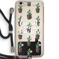 Cactus quote: iPhone 6 PLUS / 6S PLUS Transparant Hoesje met koord