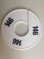 Maatring 11 cm wit/zwart 146