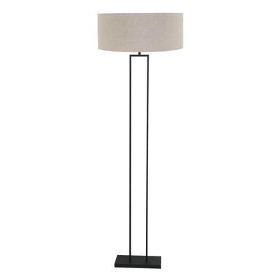 Steinhauer Vloerlamp 160cmStang zwart met grijze kap - 3852ZW