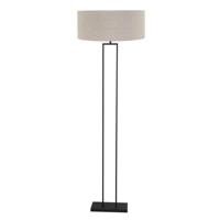 Steinhauer Vloerlamp 160cmStang zwart met grijze kap - 3852ZW