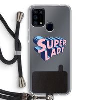 Superlady: Samsung Galaxy M31 Transparant Hoesje met koord