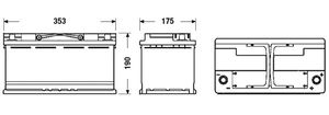 Exide EK960 voertuigaccu AGM (Absorbed Glass Mat) 96 Ah 12 V 850 A Auto