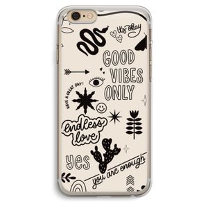 Good vibes: iPhone 6 Plus / 6S Plus Transparant Hoesje