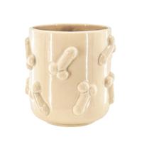 Housevitamin bloempot dick beige 17,5 cm | 8 stuks