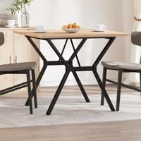 Eettafel Y-frame 90x90x75,5 cm massief grenenhout en staal