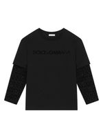 Dolce & Gabbana Kids t-shirt en coton à logo imprimé - Noir - thumbnail