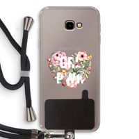 GRL PWR Flower: Samsung Galaxy J4 Plus Transparant Hoesje met koord