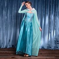 Elsa Jurken Cosplay kostuum Dames Film cosplay Cosplay vakantie jurk Halloween Blauw Kerstmis Carnaval Kleding Lightinthebox