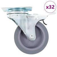 VidaXL 32 st zwenkwielen 75 mm