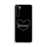 Forever heart black: OnePlus Nord Transparant Hoesje