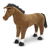 Pluche grote paarden knuffel 99 cm speelgoed   -