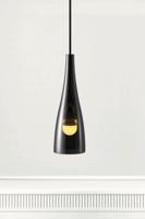 Hanglamp &apos;Embla&apos; Nordlux modern E27 fitting zwart rookglas 300mm