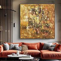 handgemaakte olieverf canvas kunst aan de muur decoratie moderne abstracte figuur voor thuis kamer decor gerold frameloze ongespannen schilderij Lightinthebox - thumbnail